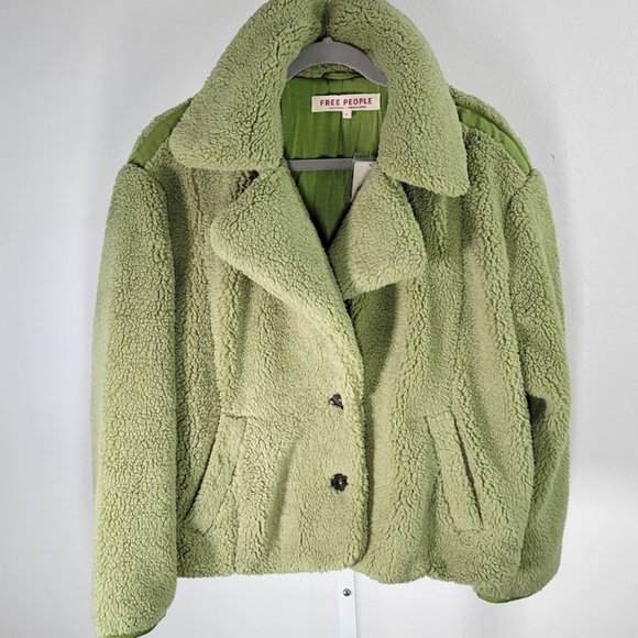 FREE PEOPLE joplin cozy sherpa jacket Sz M NEW - Picture 8 of 11